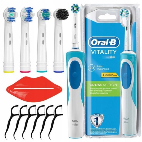 Oral-B Vitality Cross Action elektrisk tandborste med tillbehör