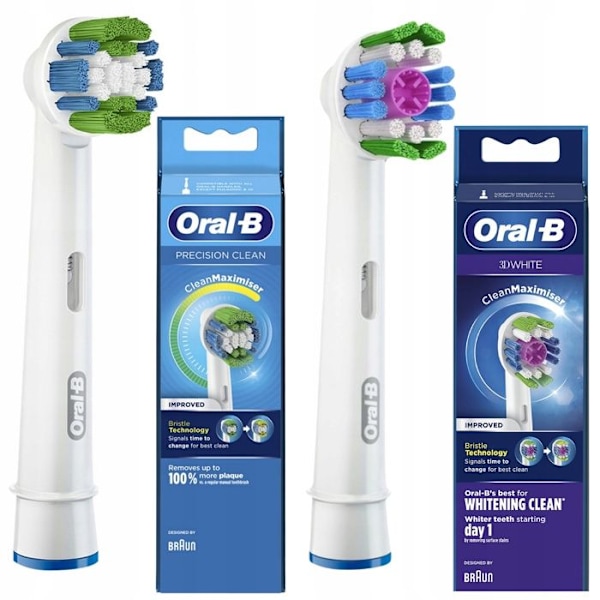 Reservdelar - Oral B - Precision Clean Maximizer och 3D White - rengöring och blekning