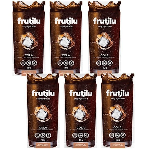 6x FRUTILU COLA Drink Instant Powder för Saturator