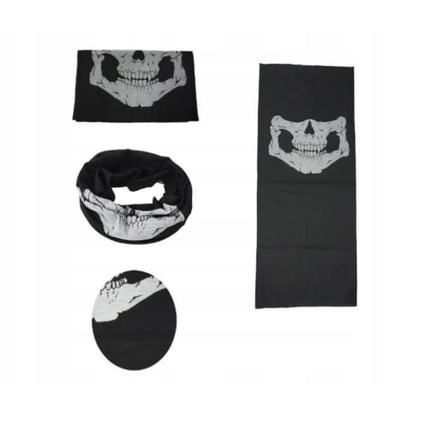 Ansiktsmask - Spinel - Bandana Skull - Polyester - Unisex - Höst/Vinter Svart vit