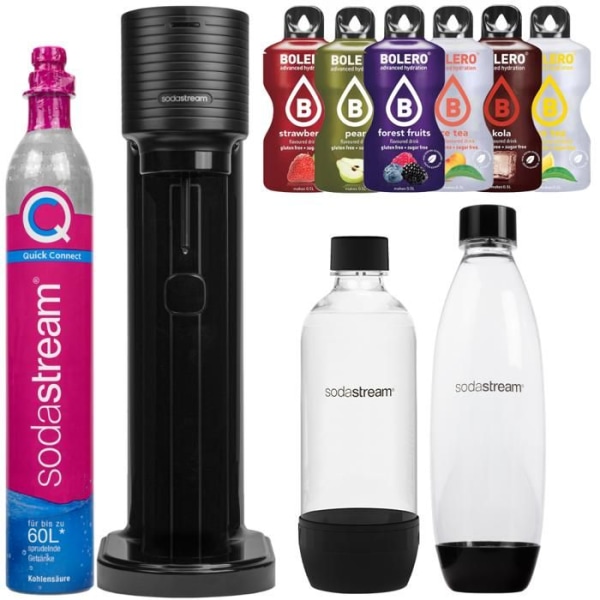 SodaStream Gaia Titan saturator en flaska + Sodastream Pet flaska Svart 1 liter + bolero