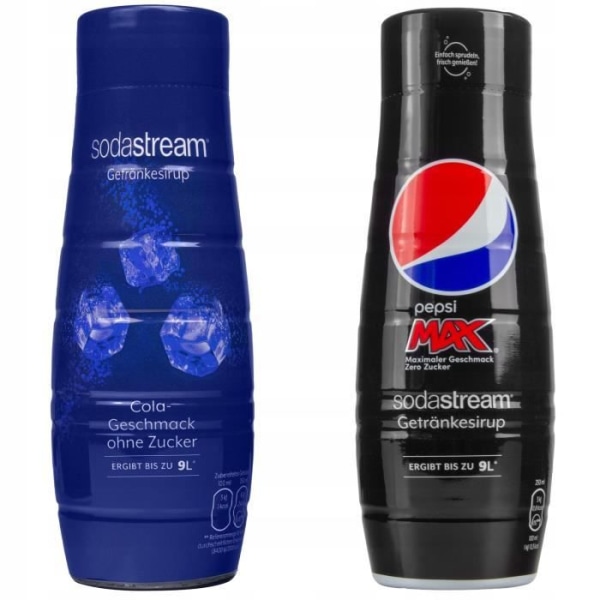 Sirapsset för Sodastream Cola utan socker + Pepsi Max 440ml