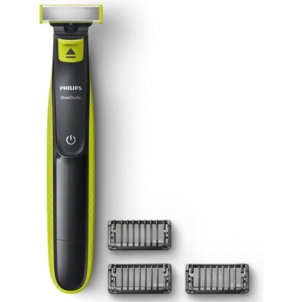 OneBlade rakhyvel - PHILIPS QP2520/30 - 3 clip-on kammar för 3 dagars skägg - Uppladdningsbar - 100 % vattentät