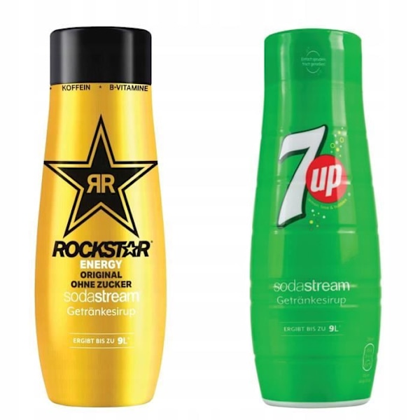 Sodastream Rockstar Energy Zero och 7UP Sirap Set