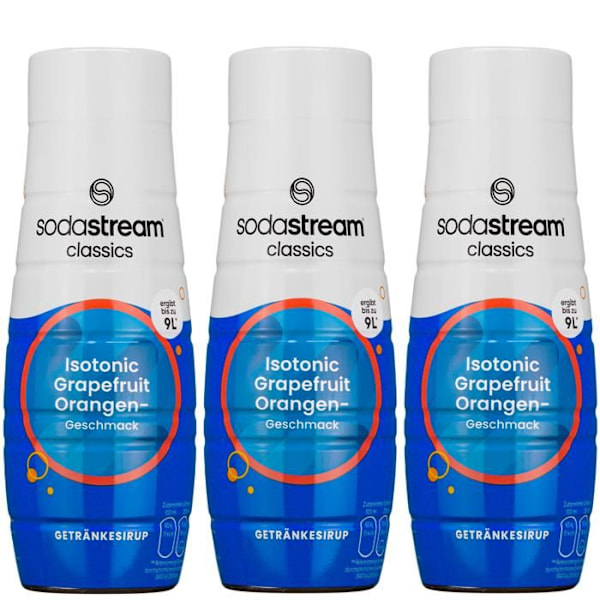 Isotoniskt Sirap - SodaStream - 440ml - 3 Flaskor - Optimal Återhämtning - 9 Liter