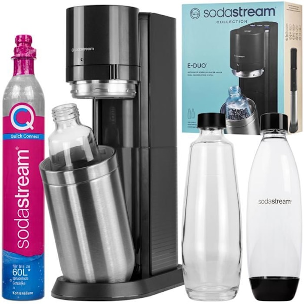 Sodamaskin - SodaStream - E-Duo - Titanfärg - Kapacitet 1L - Standardpaket Flerfärgad