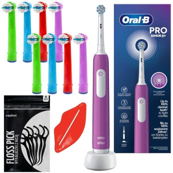 Oral-B Junior Pro tandborste lila + 8 ersättningsspetsar EB-10A Färg