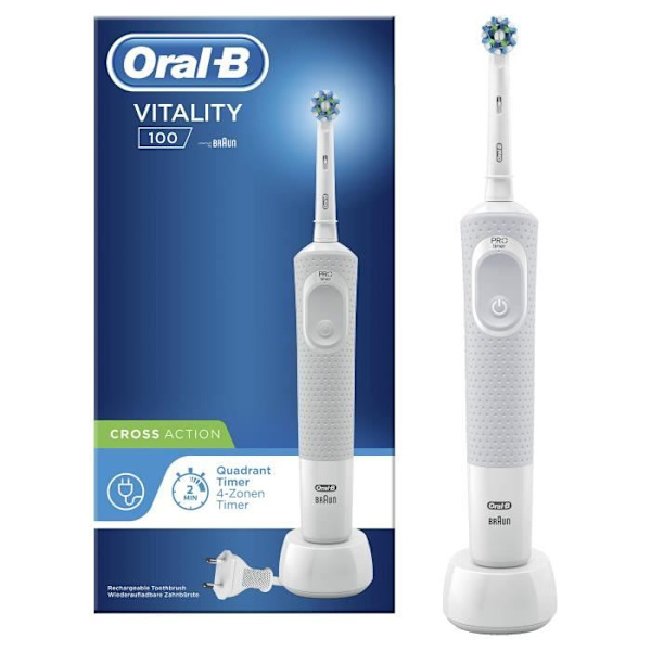 Oral-B Vitality 100 elektrisk tandborste - Vit - Oscillerande - 2 min timer Vit