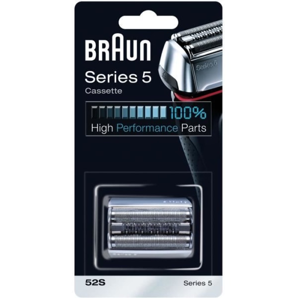 Braun Series 5 52S Silver rakhuvud - Kompatibel med Series 5 rakapparater