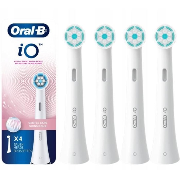 4x Oral-B iO skonsam vård/sanfte vita tandborsthuvuden