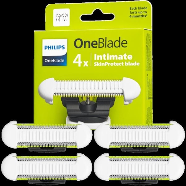 4x LAME FÖR PHILIPS ONEBLADE SKINPROTECT INTIME QP229 RAKNINGSVERKTYG FÖR KVINNOR