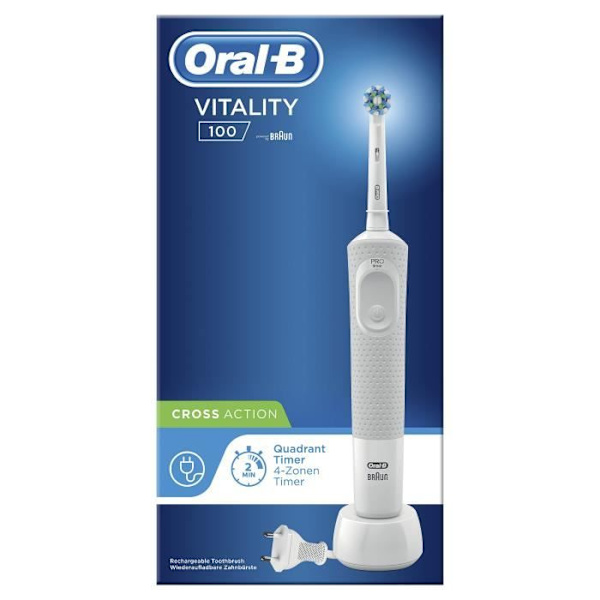 Oral-B Vitality 100 elektrisk tandborste - Vit - Oscillerande - 2 min timer Vit