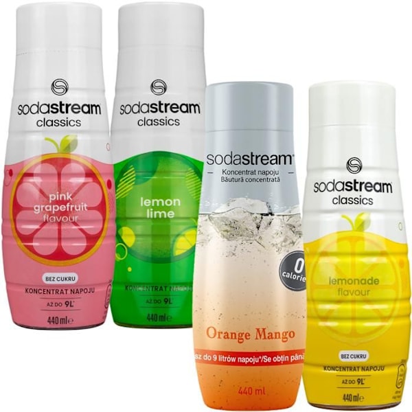 4x Lemon Lime Zero Mango Grapefruit Zero Sirap