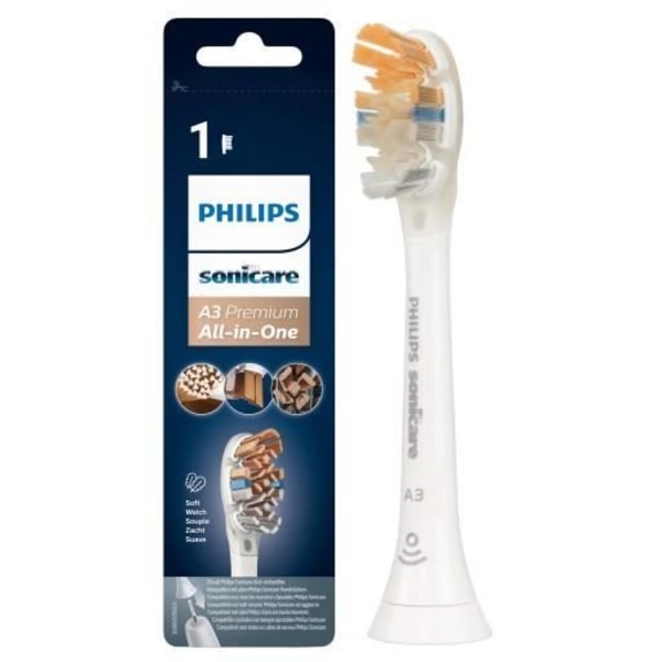 PHILIPS SONICARE A3 Premium Allt-i-ett x2 Vita tandborsthuvuden