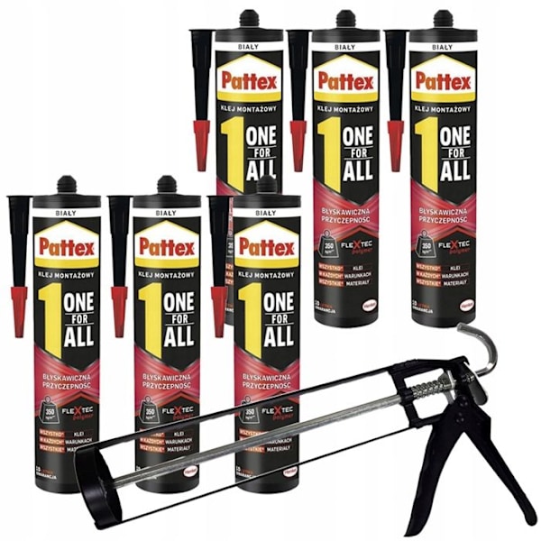 6X PATTEX MONTERINGSLIM INSTANTAN ÄNDÅ HÅLLBAR PRESS PÅ SKELETTET