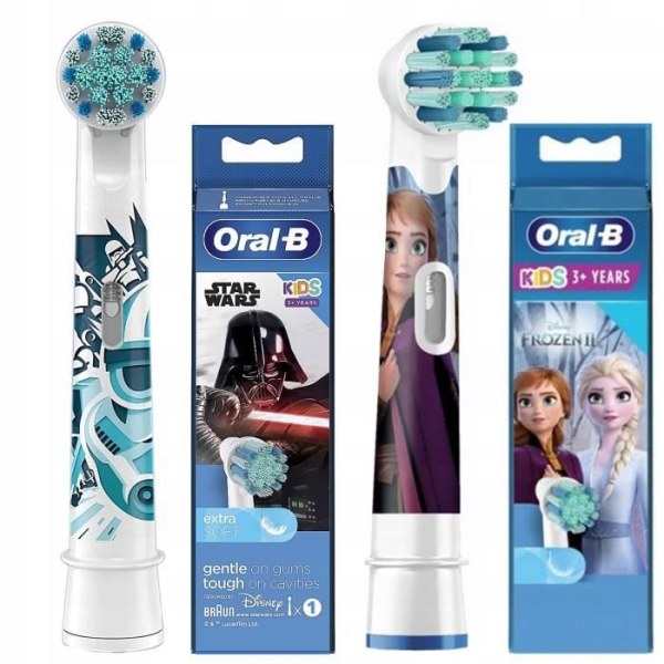 2 Oral-B munstycken för barn Disney Frozen, Star Wars