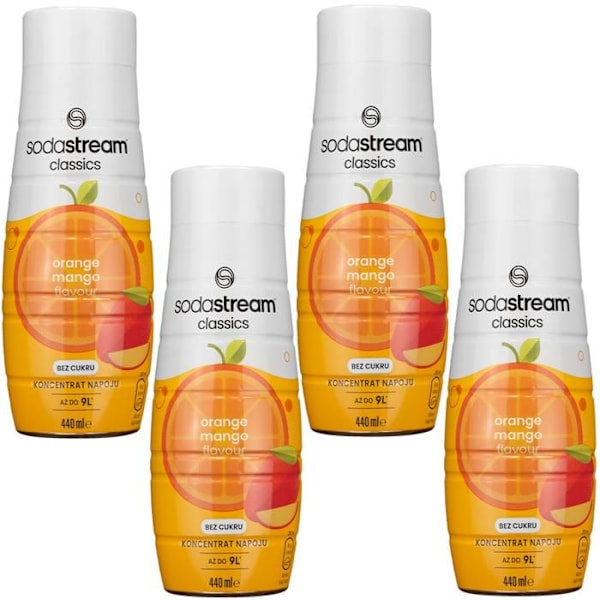 SodaStream Apelsin Mango Noll Socker 440 ML x4