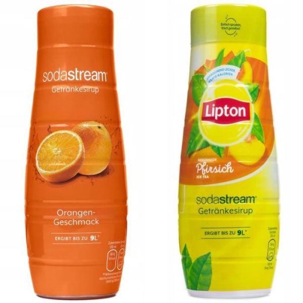 Sodastream Orange och Lipton Tea Peach Sirap Set 440ml