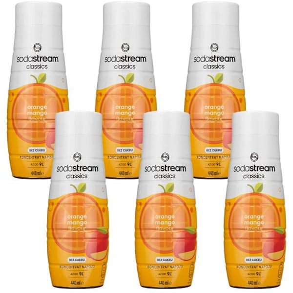 SodaStream Apelsin Mango Noll Socker 440 ML x6