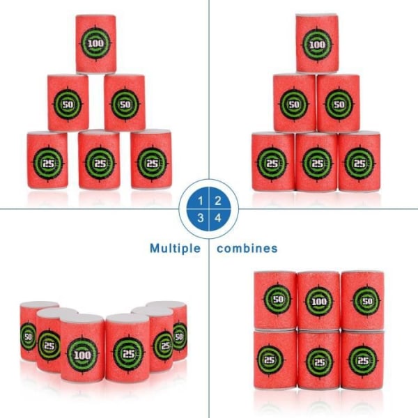EVA Soft Bullet Target för NERF N-Strike Blasters Set med 12 st