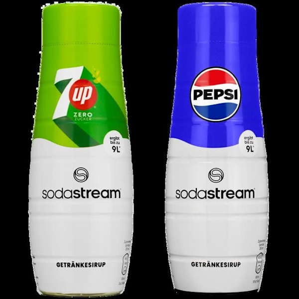 Sirop SODASTREAM - SODASTREAM - Koncentrat Pepsi + 7UP Zero - 2x 440 mL - 8 liter dryck - Utan socker