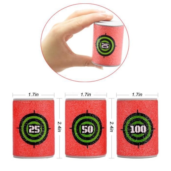 EVA Soft Bullet Target för NERF N-Strike Blasters Set med 12 st