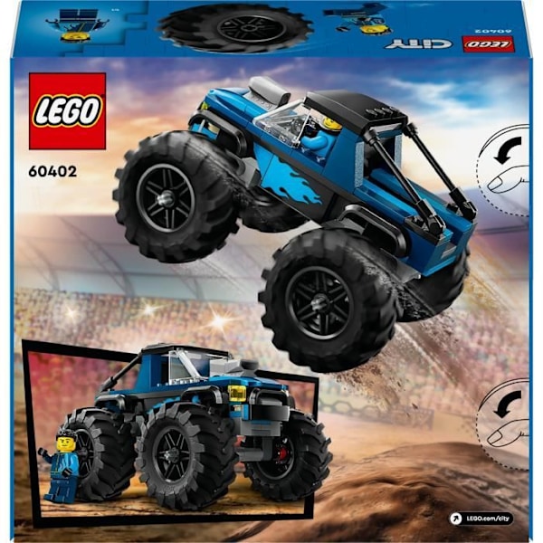 LEGO® 60402 City Den blå monstertrucken, terränglastbilsleksak och förarminifigur, barnpresent Blå