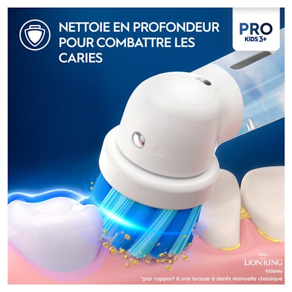 Elaborerborste - Oral-B - Vitality Pro 103 - Lejonkungen - 2 lägen - För barn från 3 år och uppåt