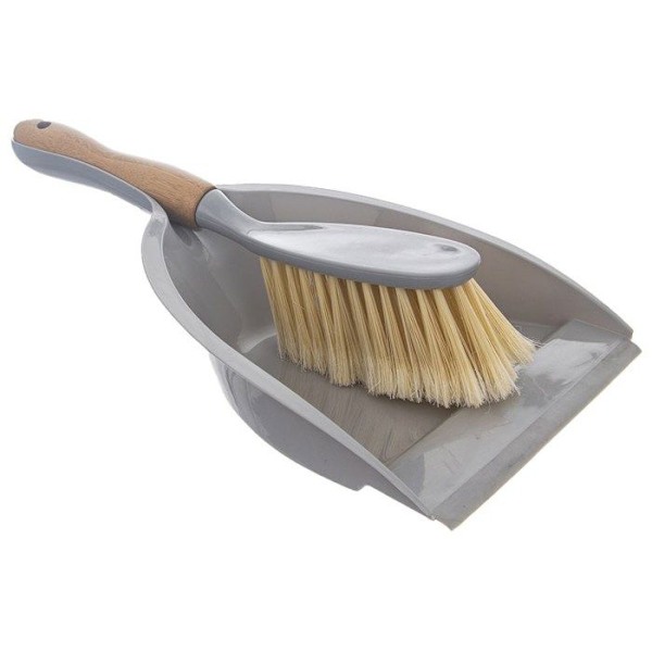 Borsta och sopskanna med Rubbermaid för att sopa damm Suspension Grey