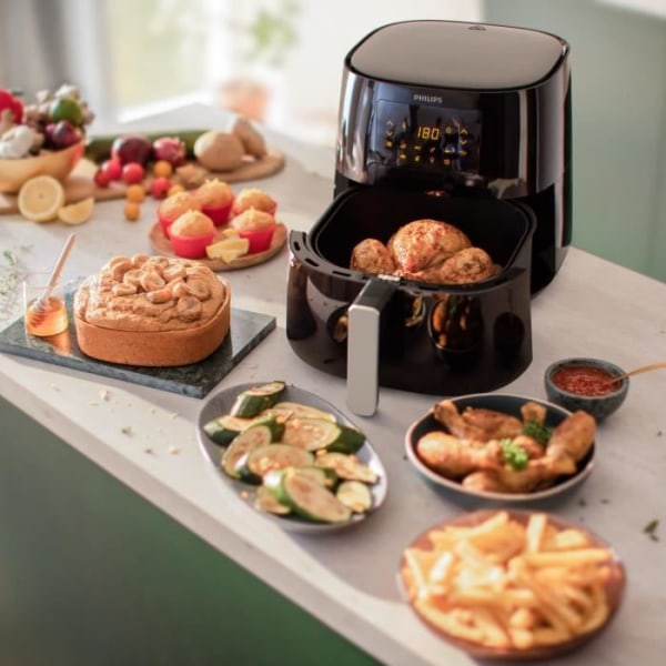 Fritös utan olja PHILIPS - Airfryer HD9270/70 Serie 3000 - Kapacitet 6,2L - Upp till 5 personer - 7 tillagningsprogram - 2000W