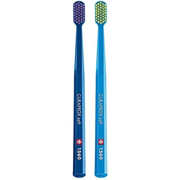 CURAPROX CS 1560 SET MED MANUELLA MJUKA TANDBORSTAR 2 STK