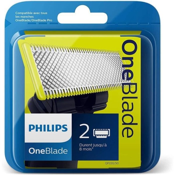 Philips QP220/50 ersättningsblad för OneBlade rakapparat - paket med 2 - svart