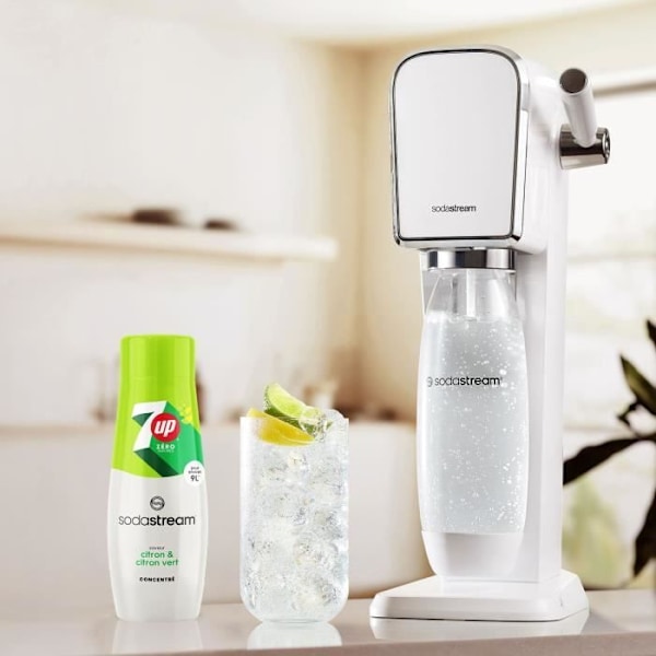 SodaStream Concentrat 7Up Zéro Socker för Kolsyrad Vatten- och Sodamaskin - 440ml Vit