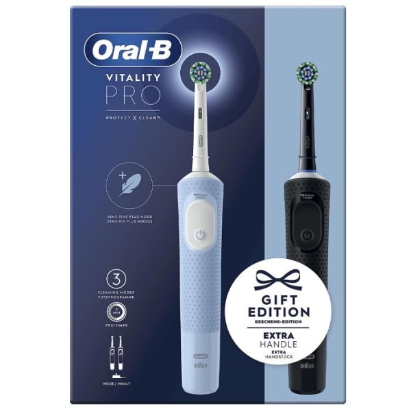 Oral-B Vitality Pro D103 Duo Elektrisk tandborste Svart Blå