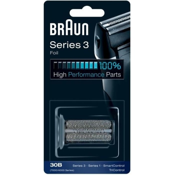 Ersättningsfolie för Braun Series 3 elektrisk rakapparat - SmartControl - 30B - Grå
