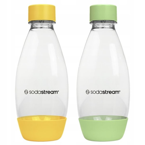Sodastream Fuse 0,5l 2 förpackningar grön/gula flaskor