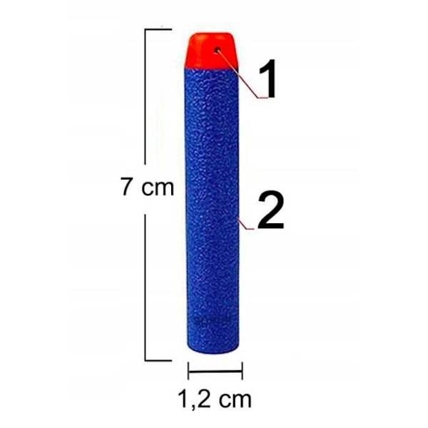 Foam Dart för Nerf - Spinel - Fortnite - 100 pilar - Ljusblå - Barn 8+ Klarblå