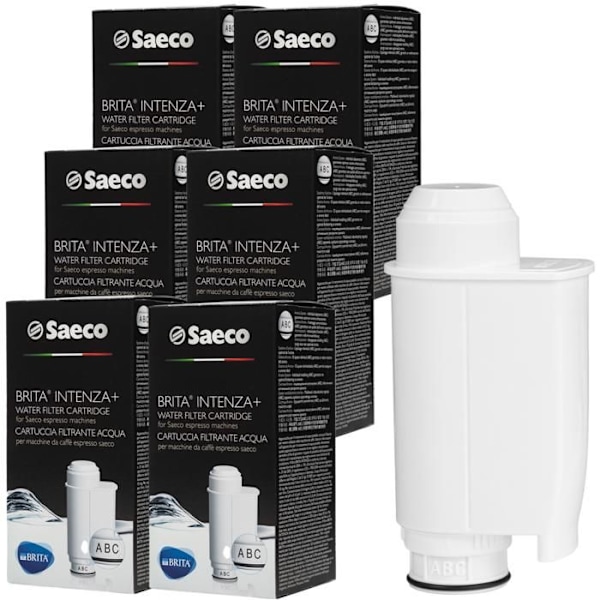 Vattenfilter - BRITA - SAECO INTENZA+ - Pack med 6 - Click&Go-system - Hårdhetsinställning