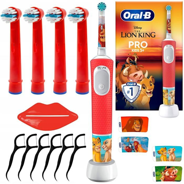 Oral-B Vitality Pro 103 Lion King tandborste + 4 ersättningstips för barn