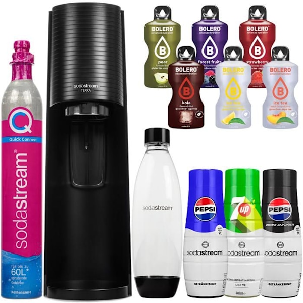 Förpackning 6x SodaStream 7UP Pepsi Lipton koncentrerad sirap