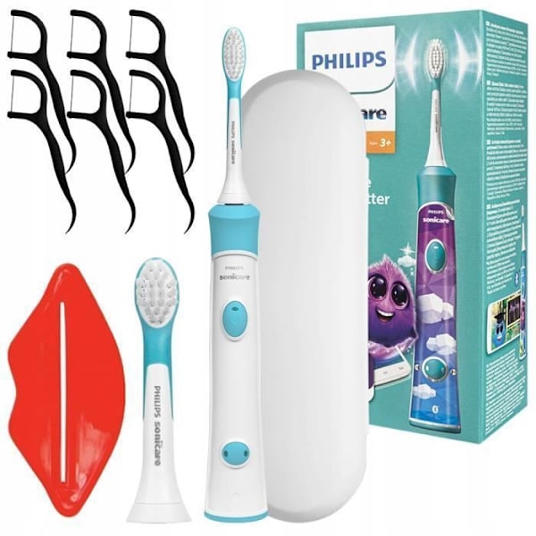 Elektrisk tandborste - Philips - Sonicare Kids HX6321/04 - 2 lägen - KidTimer - Tillbehör ingår Färgad
