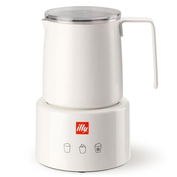 Mjölkskummare - Illy - 22984 - Elektrisk - 250 ml - Modernt vitt design Vit
