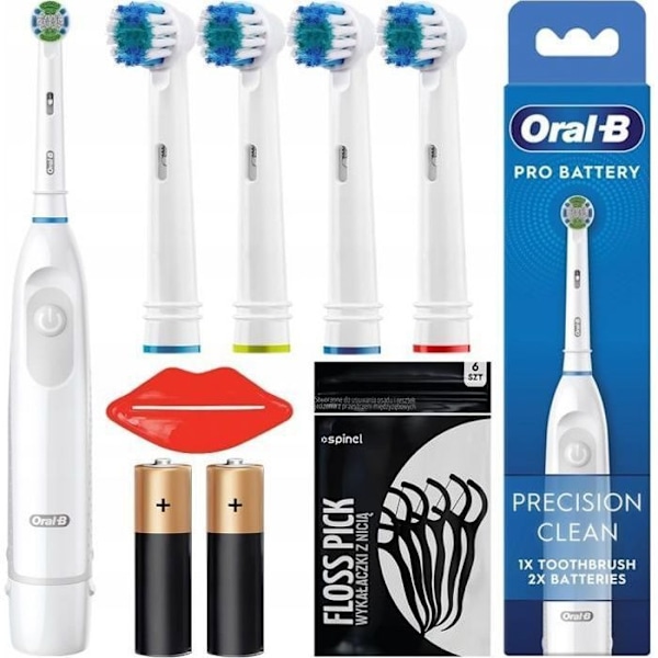 Elektrisk tandborste - Oral-B - DB5 Pro Batteri - 4 DailyClean munstycken - 1 Precision Clean - tillbehör inkluderade