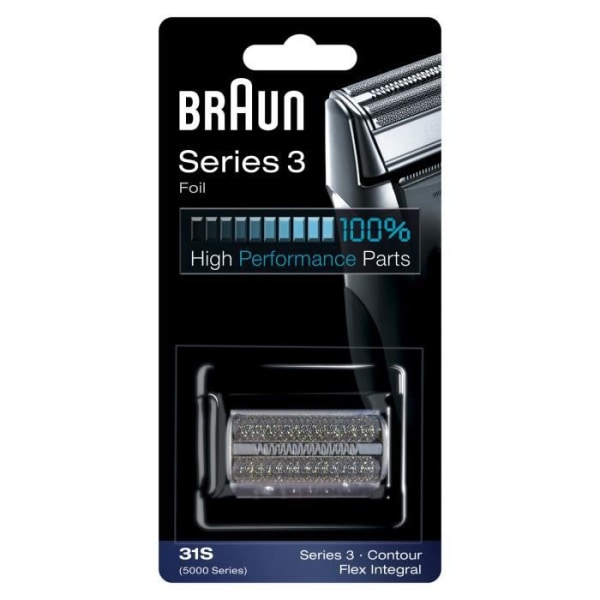 Braun Series 3 rakhuvud Silver Ersättningsdel - Kompatibel med Series 3 rakapparater