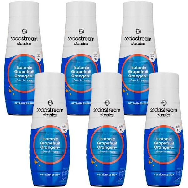Sirops Isotona - SodaStream - 440ml - 6x - Grapefrukt-Orange - Effektiv Hydrering