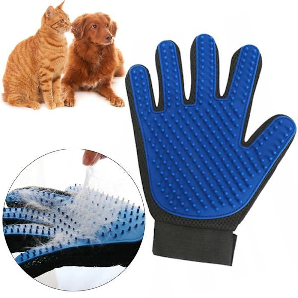 Borsthandske - Ej specificerad - Ej specificerad - Silikon - Blå - För hundar och katter Blå