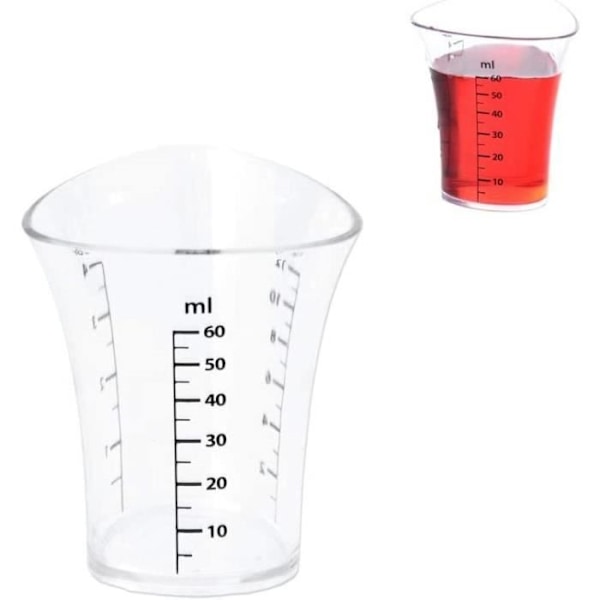 ORION GROUP Mätglas för kök - 60 ml - Med transparent gradering - För cocktails