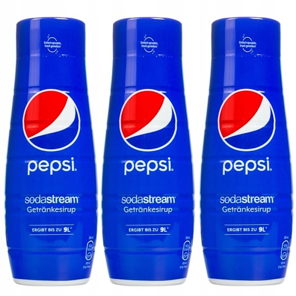 3x Pepsi Sodastream mousserande vatten sirap 440ml