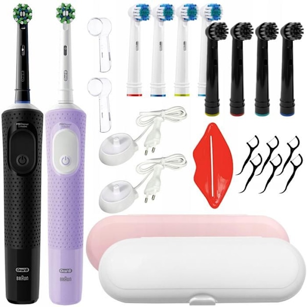 Oral-B Vitality Pro D103 Svart + Lila + tillbehör