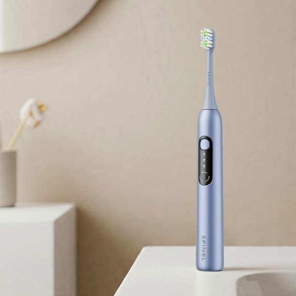 Elektrisk Tandborste - SmileON - Spinel Care - 3 Läge - 6 Huvuden - USB-C - Blå Blå